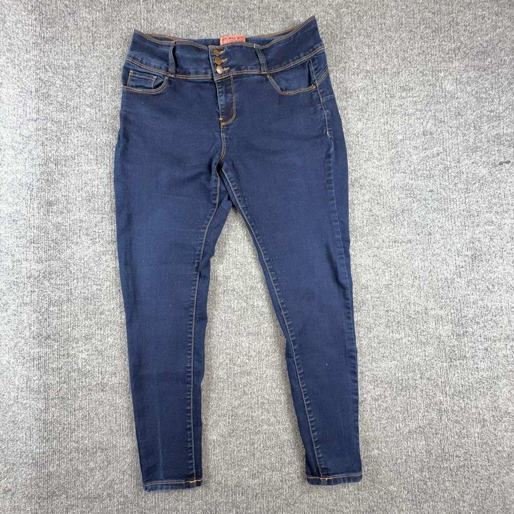 WAX JEAN Jeans Womens 16 Dark Wash Blue High Rise Skinny Stretch Denim Pants